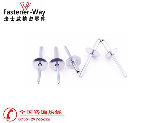 不銹鋼開口大帽檐拉鉚釘4 不銹鋼開口大帽檐拉鉚釘4