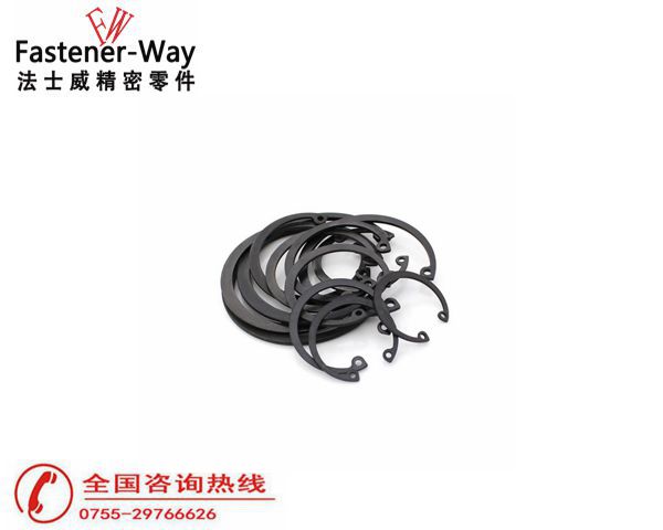 GB893.1孔卡孔用擋圈 碳鋼發黑C型孔用卡簧5 GB893.1孔卡孔用擋圈 碳鋼發黑C型孔用卡簧5