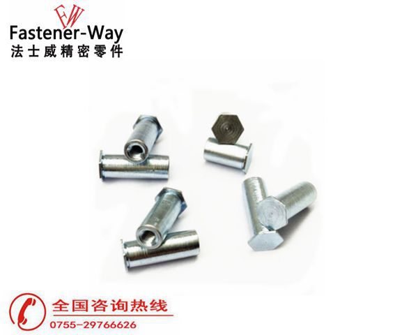 BSOA-M3-12盲孔鋁材壓鉚螺母柱5 BSOA-M3-12盲孔鋁材壓鉚螺母柱5