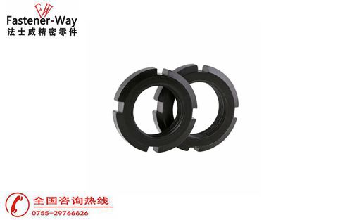 碳鋼發黑六角開槽螺母 六角開花螺帽