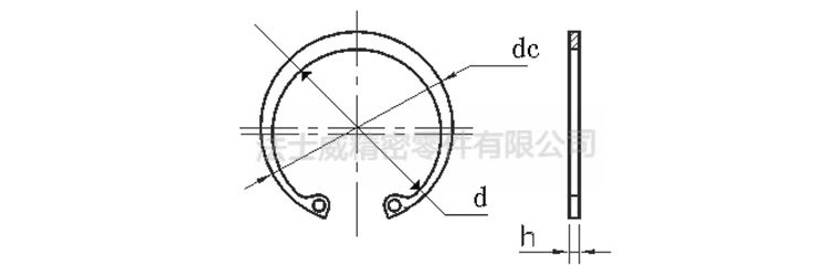 GB893.1孔卡孔用擋圈 碳鋼發黑C型孔用卡簧7_規格 GB893.1孔卡孔用擋圈 碳鋼發黑C型孔用卡簧7_規格