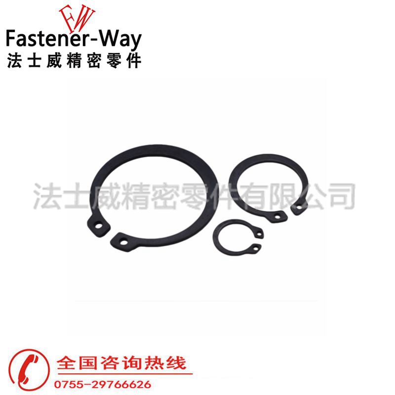 GB894.1軸卡軸用擋圈 碳鋼發黑C型卡簧4