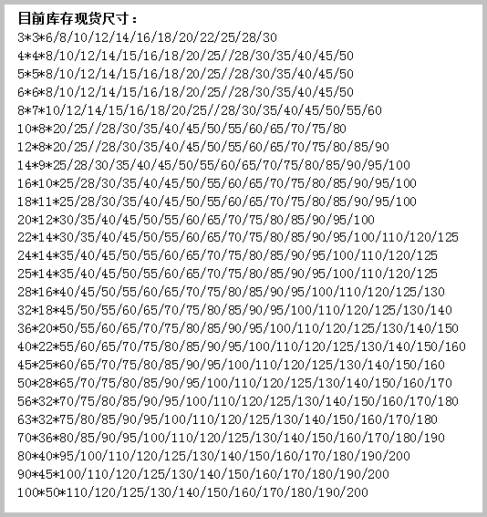 平鍵尺寸規格圖 平鍵尺寸規格圖