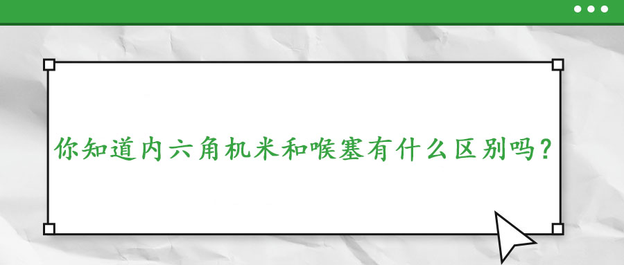 你知道內(nèi)六角機(jī)米和喉塞有什么區(qū)別嗎？